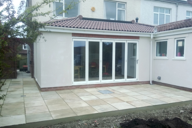 Hip roof extension with exposed trusses. Bishopston, Bristol. Hip roof extension with exposed trusses. Bishopston, Bristol